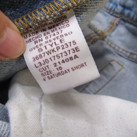 Polo Ralph Lauren Shorts Women Size 10 Blue Denim 100 % Cotton 4'" Cut Off'sY2k - Picture 8 of 12